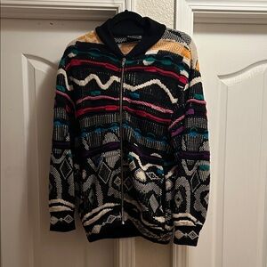 COOGI Zip Up Sweater - Black, Red, Blue, White